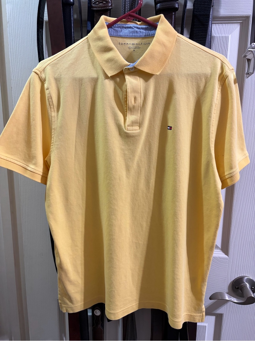 Tommy Hilfiger Yellow Men’s Polo with Signature Flag